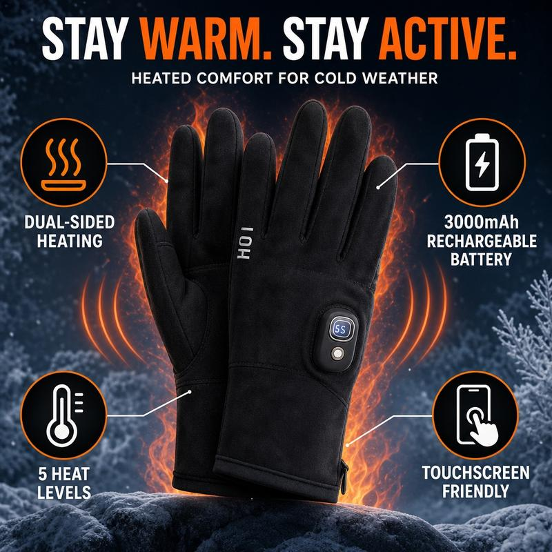 Veryo glove with touchscreen, heating and battery features