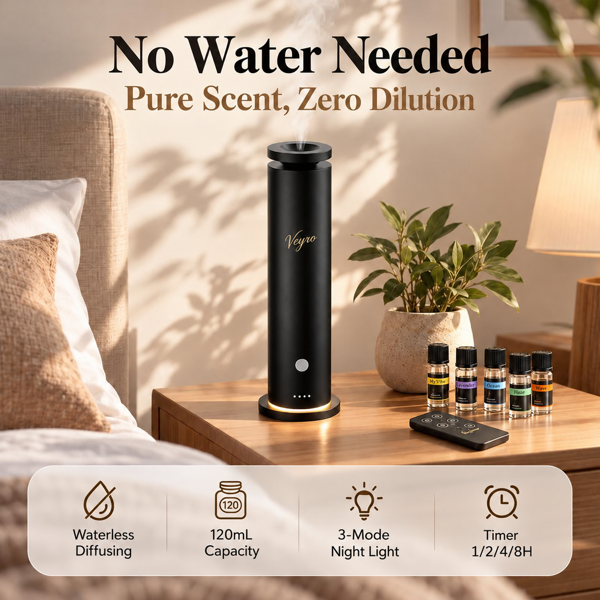 Waterless Diffuser Pro + 5 Scent Oils