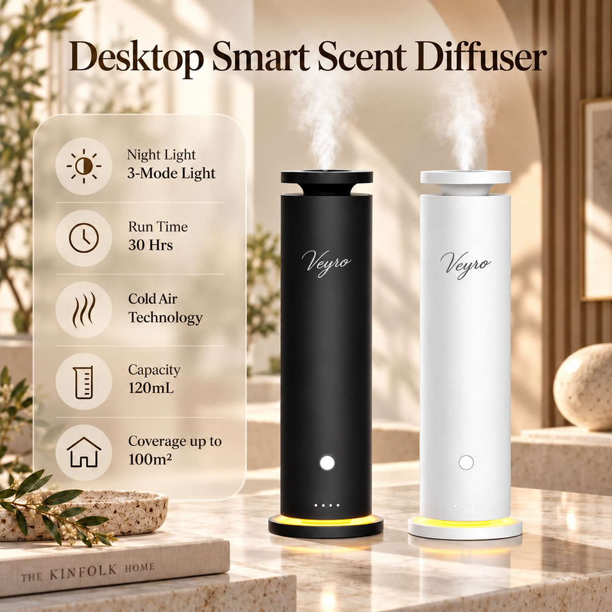 Waterless Diffuser Pro + 5 Scent Oils
