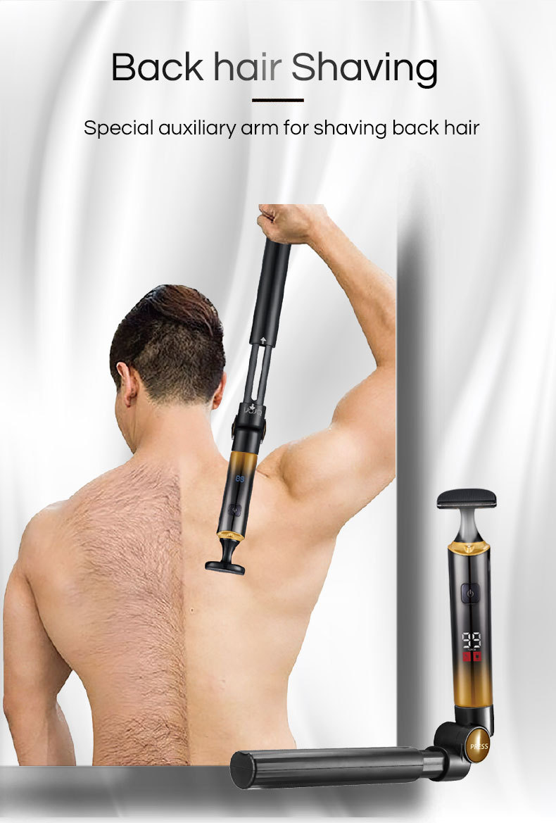 The extension handle makes it possible to shave your own back
